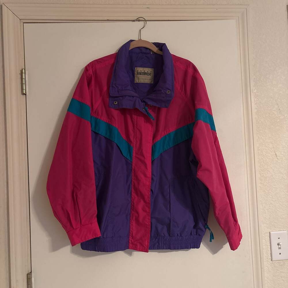 Vintage Great Northwest Windbreaker Jacket woman’s Size L Ski Outerwear